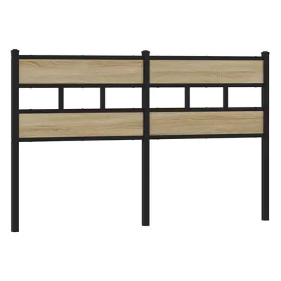 (sonoma oak, cm) vidaXL Headboard Bed Header Bed Headboard Brown Oak Steel and Engineered Wood