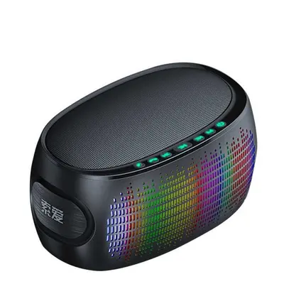 (Black) HIFI Sound 3D Surround Bluetooth Wireless Speaker AUX/U Disk/TF Card Connection 8h Playt