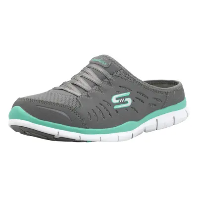 Skechers Sport Women's No Limits Slip-On Mule Sneaker Grey Mint 7.5