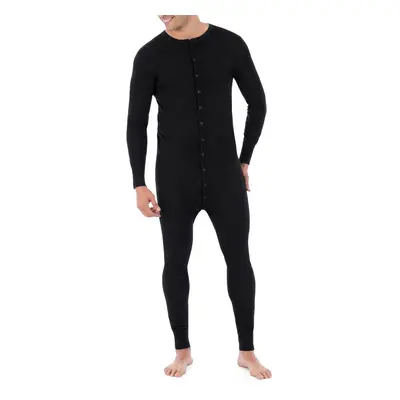 Fruit of the Loom Men's Premium Thermal Union Suit Black Large