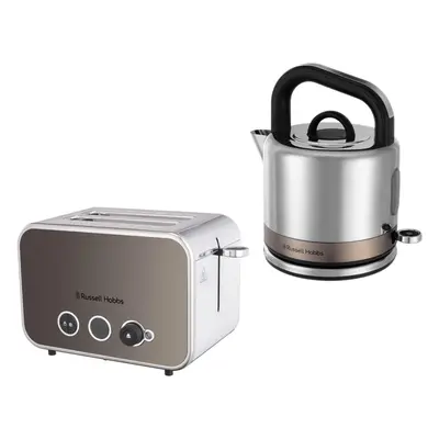 Russell Hobbs Distinctions Titanium Kettle & Slice Toaster Set