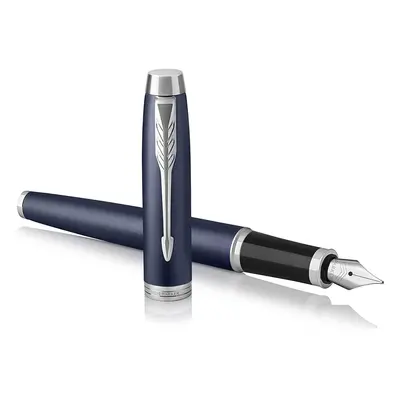 Parker IM Fountain Pen | Matte Blue | Fine Nib with Blue Ink Refill | Gift Box