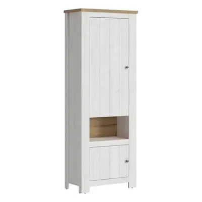 Celesto Door Cabinet in White and Oak