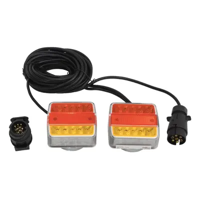 (led bulb, 10.5 x 7.5 x cm) vidaXL 2x Trailer Lights Red 12V 10.5x5x9.5 cm/10.5x7.5x10 cm Classi