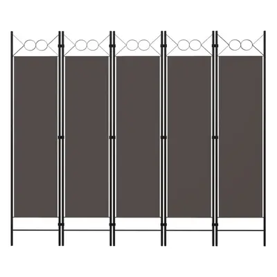 vidaXL 5-Panel Room Divider Anthracite 200x180 cm Partition Screen Separator