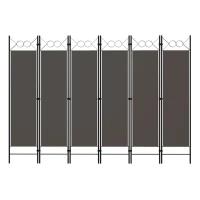 vidaXL 6-Panel Room Divider Anthracite Folding Panel Screen Folder Partition