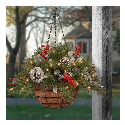 Christmas hanging basket garland christmas day decorations