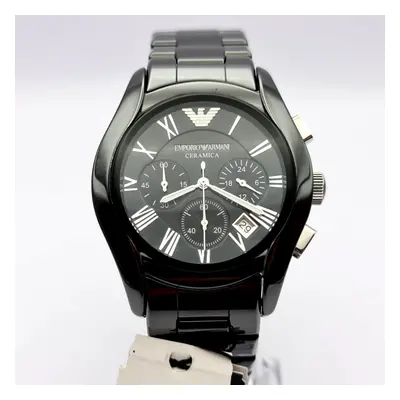 NEW GENUINE EMPORIO ARMANI AR1400 BLACK CERAMIC DIAL 43MM MEN'S WATCH