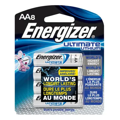 Energizer L91BP-8 Ultimate Lithium AA Batteries (8-Pack)