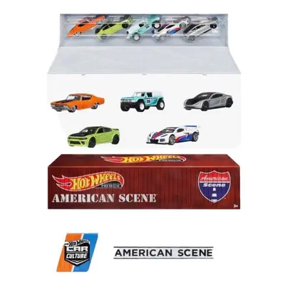 American Scene Car Set With Container 1:64 Hot Wheels Real Riders HFF44 LA10