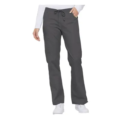 Dickies Womens Signature Mid Rise Drawstring Scrubs cargo Pant Pewter