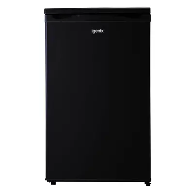 Igenix IG255B Freestanding Under Counter Larder Fridge with Adjustable Glass Shelves, Black, A+ 