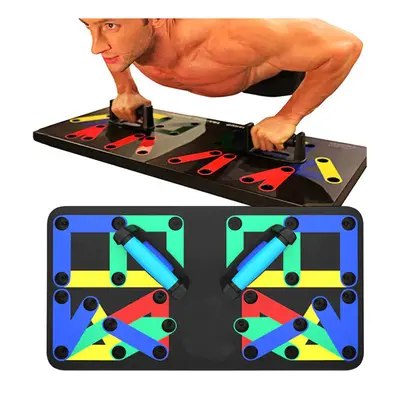 14 In Multi Function Folding Push Up Board Home Gym Muscle Training Fitness Exercise Tools