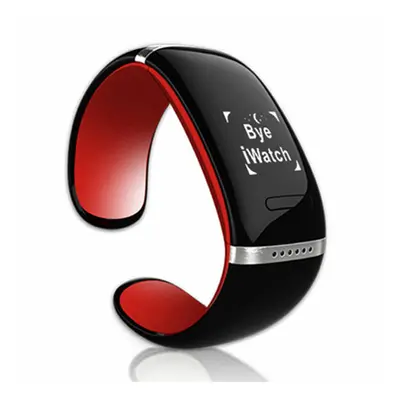 (Red) 0.49 inch Touch Screen Bluetooth Call Message Reminder Pedometer Smart Watch