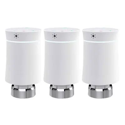 (3pcs White) Thermostat Radiator Actuator Valve Smart Programmable TRV Temperature Controller Al