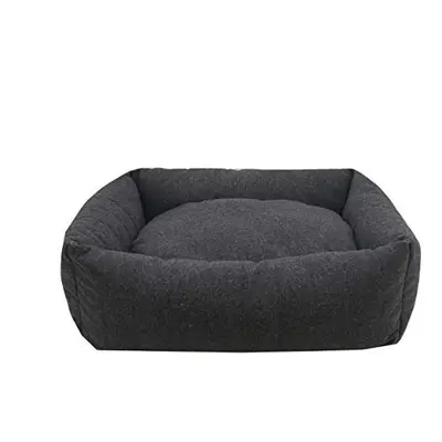 Rosewood Medium Dog Bed For Medium Dog Breeds. Machine Washable, Super Soft And Cosy Grey Felt O