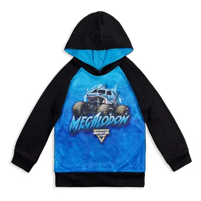 Monster Jam Trucks Megalodon Little Boys Fleece Hoodie Black/Blue