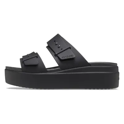 Crocs Women's Brooklyn Buckle Low Wedge Sandals Black Women