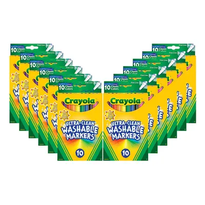 Crayola Ultra Clean Washable Markers - Pack (10ct) Bulk Washable