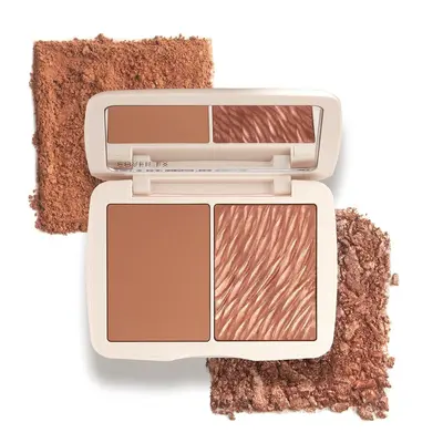 COVER FX Monochromatic Powder Bronzer Duo - Suntan Bronze - Soft Matte