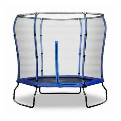 (Blue) Rebo 7ft Safe Jump Trampoline With HALO Safety Enclosure - Colours