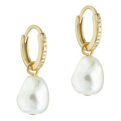 Ted Baker Periaa Pearly Chain Huggie Earrings (Gold Tone/Pearl)