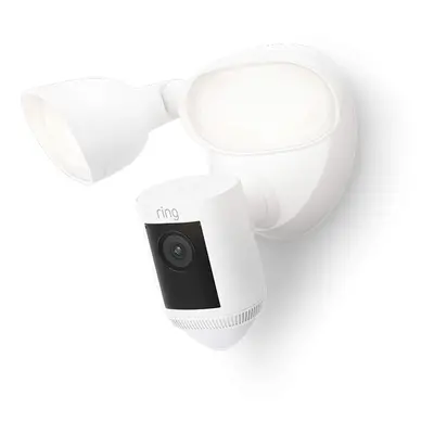 Ring Floodlight Cam Wired Pro with Birds Eye View and 3D Motion Detection White