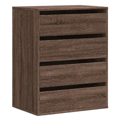 (brown oak, x x cm) vidaXL Corner Chest of Drawers Storage Drawer Side Cabinet Engineered Wood