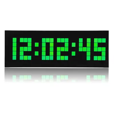 (Green) Big Jumbo Digital LED Wall Clock Large Display Wall Decoration Clock