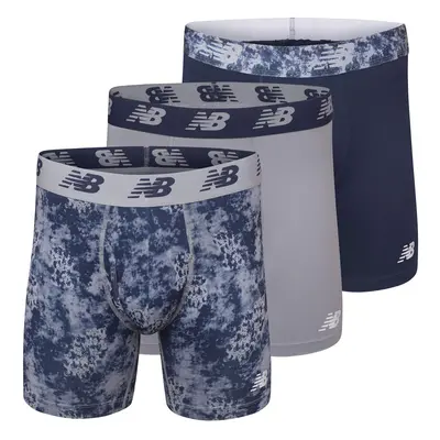 New Balance Mens Boxer Brief Fly Front with Pouch 3-Pack of Inch