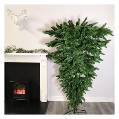 6ft (1.8m) Upside-Down Green Christmas Tree with Tips