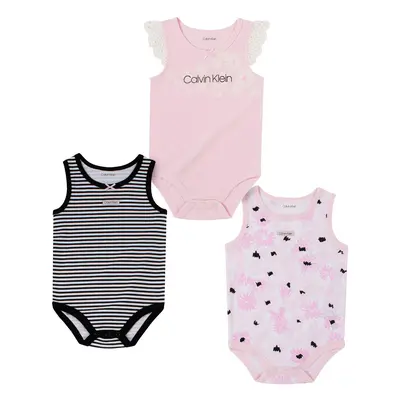 Calvin Klein Girls' Pieces Pack Bodysuits Pink Pearl/Baby Pink/Whit