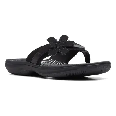 Clarks-Brinkley-Flora-Sandals-Womens -Black Synthtic/black sole-5-M