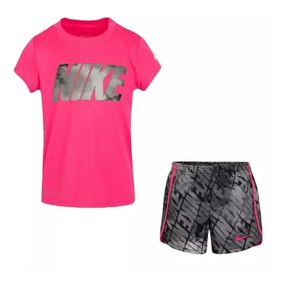 Nike Girls Active Dri Fit Top & Shorts Set (6 Black)