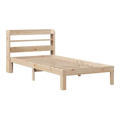 vidaXL Bed Frame with Headboard Bed Base Bedstead 90x200 cm Solid Wood Pine