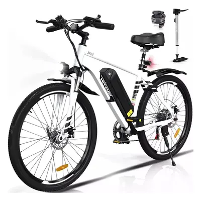 (White) HITWAY BK15 26" Tire 250W Electric Mountain Bike