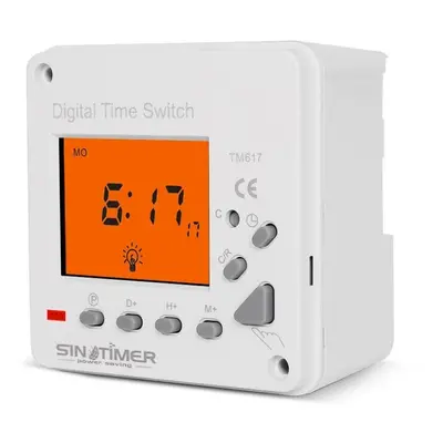 LCD Digital Display Day Weekly Programmable 110V Timer Switch Time Relay Clock Controller with B