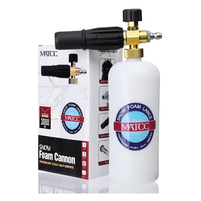 Foam Cannon II Foam Nozzle Pressure Washer Jet Wash with 1/4" Quick Connector Foam Blaaster 0.22