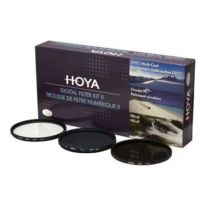 Hoya 62mm (HMC UV/Circular Polarizer / ND8) Digital Filter Set with