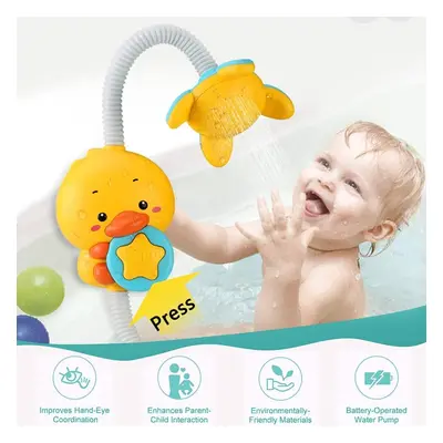 Cute Electric Duck Bath Toys With Adjusted Hose