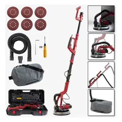 AREBOS Long-Neck Sander | Drywall-Wall-Ceiling Sander | watt, Ã mm | Swivel Head | with LED | I