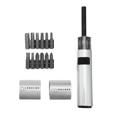 12 in 1300mAh Electric Screwdriver Magnetic Suction One Button Design with LED Shadowless Lights