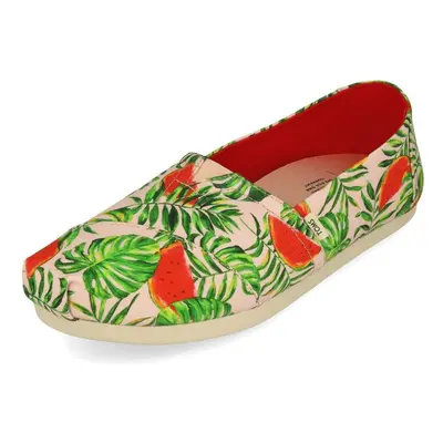 TOMS womens Alpargata footwear Spanish Villa Watermeloon Palms Print