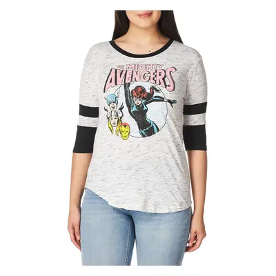 Marvel Junior's Universe Retro Avengers Women's Flowy Hockey Tee Whit