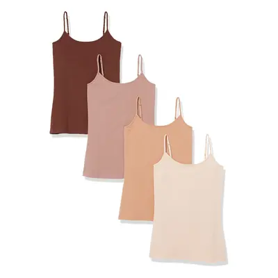 Amazon Essentials Women's Slim-Fit Camisole Pack of Neutral Colors