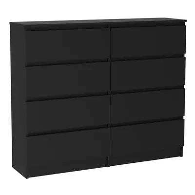 (Black) Modern Chest of Drawers Bedroom Drawer Furniture Storage Bedside Cabinet