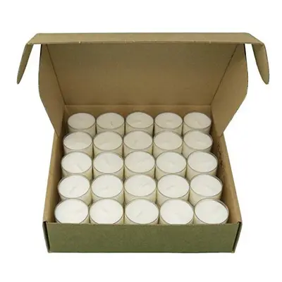 Natural Unscented Tealights 100% Rapeseed Wax Paraffin-Free Candles in Recyclable Clear Cup Natu