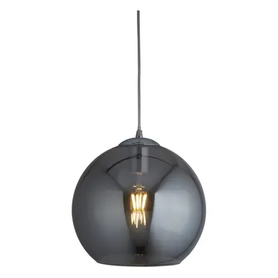 Searchlight Balls Light Round Pendant 35Cm Dia Smoked Glass Chrome