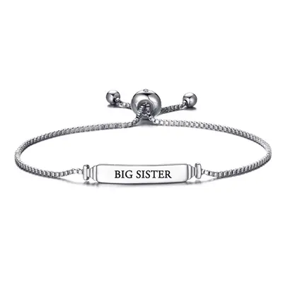 Big Sister ID Friendship Bracelet Created with Swarovski Crystals