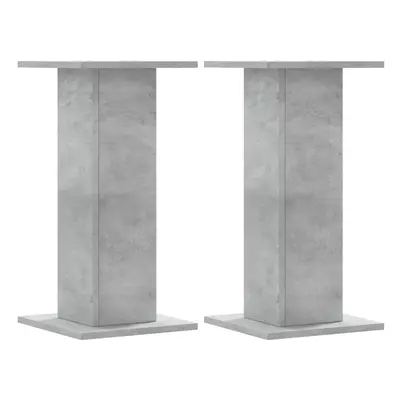 (concrete grey, x x cm) vidaXL Speaker Stands Living Room Speaker Floor Stand pcs Engineered Woo